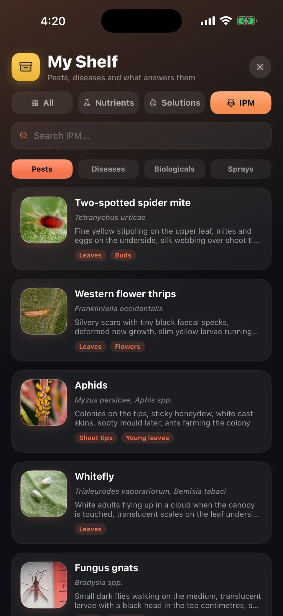 Pest and disease library